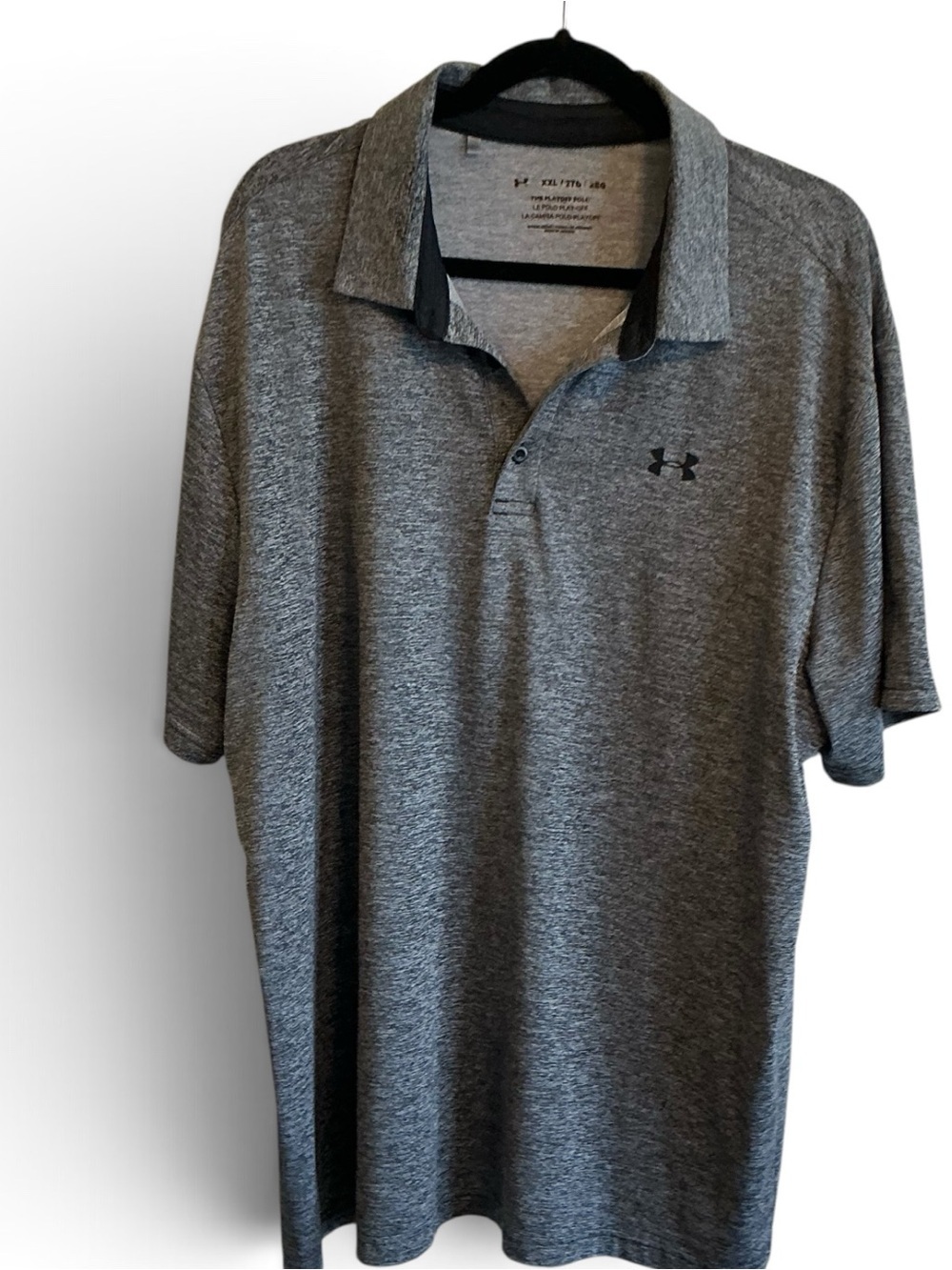 Under Armour Men’s The Playoff Polo  Heather Gray Performance Size XXL
